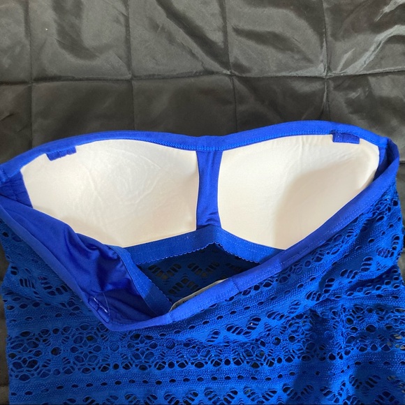 Navy blue crochet one piece bathing suit - Picture 11 of 14